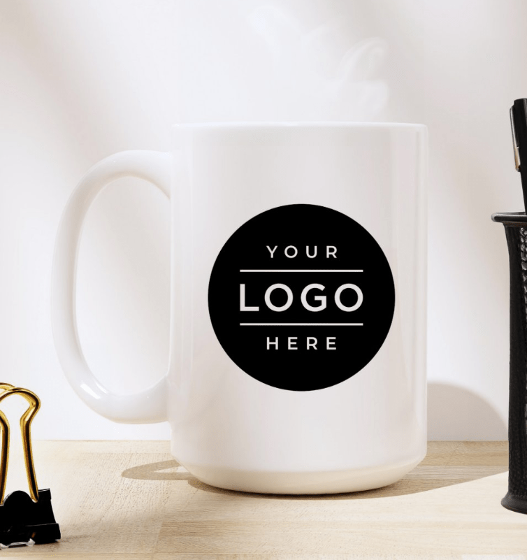 Custom Business Logo Branded Coffee Mug – Personalized Company Logo Cup for Office, Events, or Client Gifts, Custom Printed Promotional Drinkware for Corporate Branding 55870208 - DiyGiftly