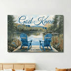 Custom Canvas Prints Tranquil Lakeside Chair Valentine’s Wall Decor 761050 - DiyGiftly