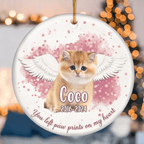 cat face portrait personalized cat photo ornament loss of gift