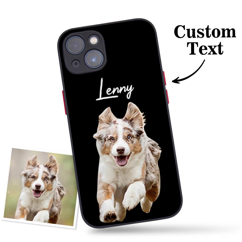 Custom Cat Photo Green iPhone Case with Text Protective Phone Case - DiyGiftly