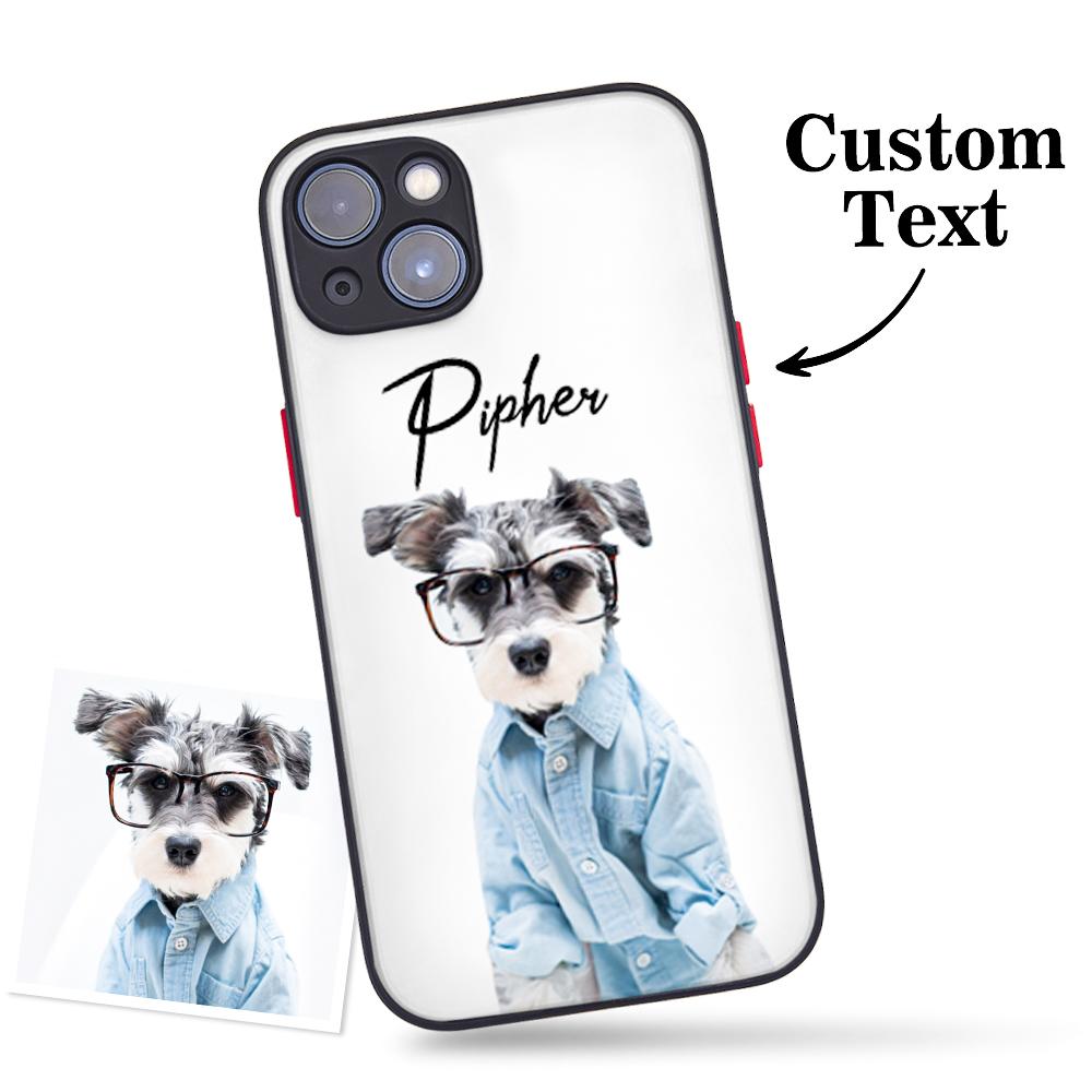 Custom Cat Photo Green iPhone Case with Text Protective Phone Case - DiyGiftly