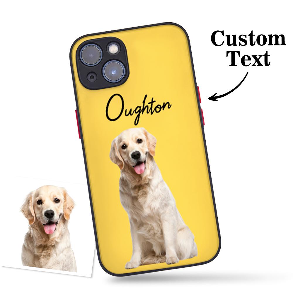 Custom Cat Photo Green iPhone Case with Text Protective Phone Case - DiyGiftly