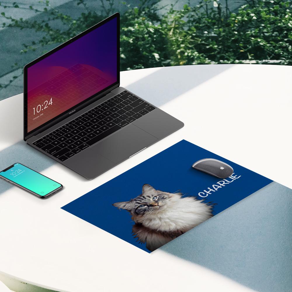 Yellow Mouse Pad for Desk Decor Desk Friendly Name Detail