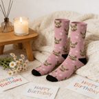 Cute Cat Smile Socks Personalized Pet Portrait Socks