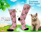 Personalized Pet Portrait Cute Cat Smile Socks for Pet Lover Gifting