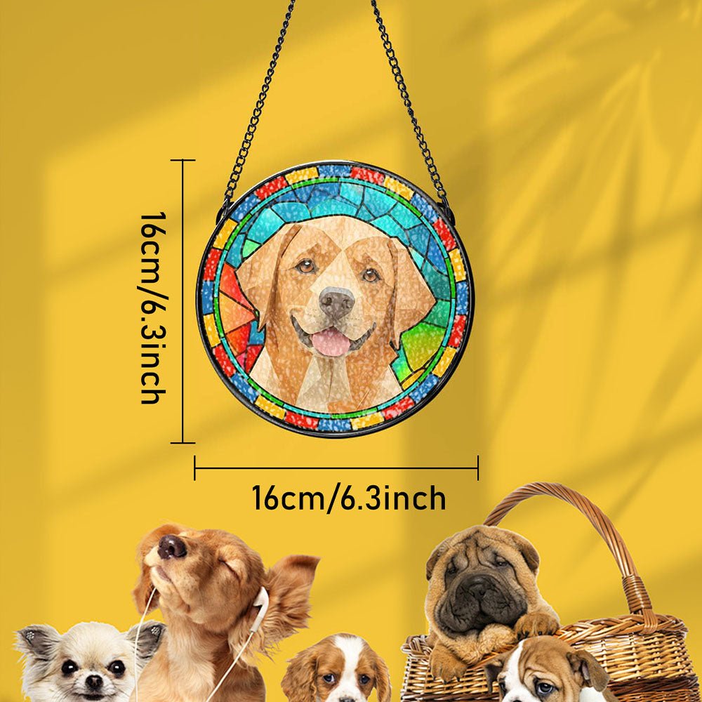 Stained Glass Suncatcher Personalized Design Cat Memorial Gifts for Window Light Display