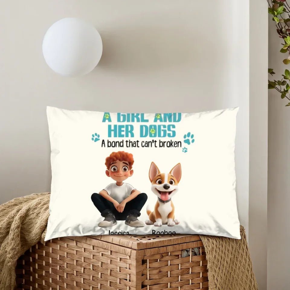 Custom Characters And Pet Dogs - Name Custom Throw Pillows - Birthday Gifts For Friends 758291 - DiyGiftly