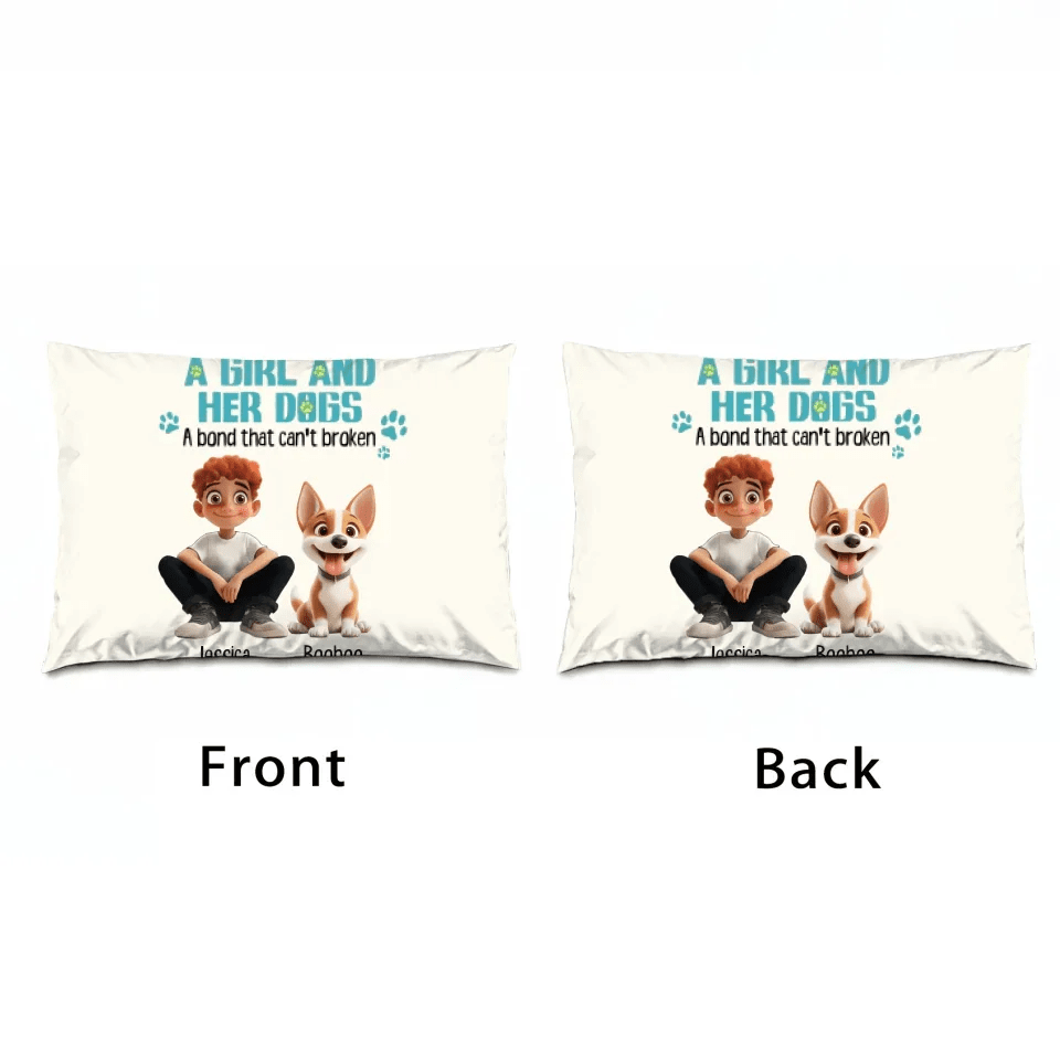 Custom Characters And Pet Dogs - Name Custom Throw Pillows - Birthday Gifts For Friends 758291 - DiyGiftly