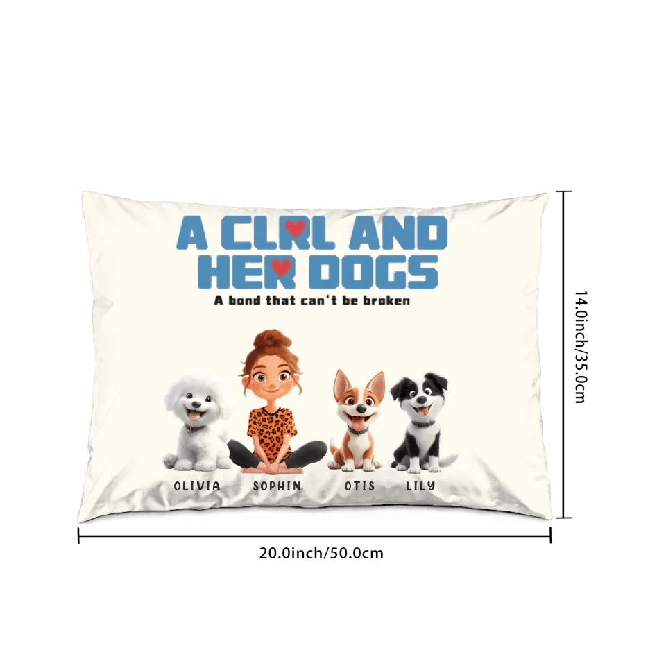Custom Characters And Pet Dogs - Name Custom Throw Pillows - Birthday Gifts For Friends Dog Lovers 758888 - DiyGiftly