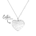 Personalized Cherished Spot Jewelry Map Necklace long distance gift