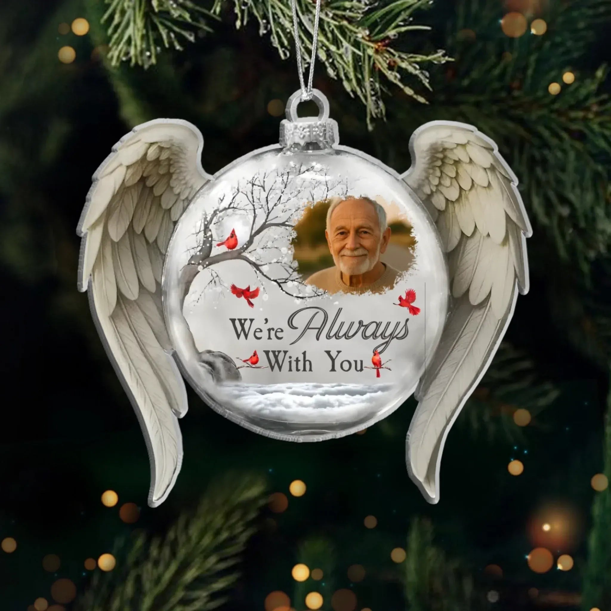 Custom Christmas Memorial Ornament – Glass Photo Keepsake to Remember Loved Ones 1047938 - DiyGiftly