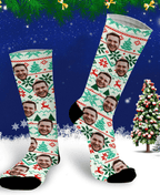 Custom Christmas Socks, Santa Hat Christmas Personalized Socks, Reindeer Socks, Custom Face Socks, Father Days gift, Socks for men 58253056 - DiyGiftly