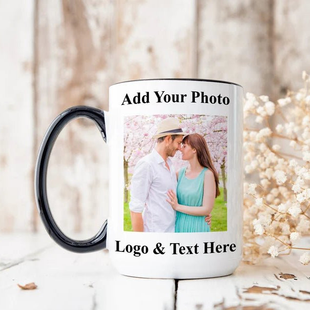Custom Coffee Mug with Photo, Personalized Picture Coffee Cup, Anniversary Mug Gift for Him / Her, Customizable Logo - Text Mug to Men - Women 68071168 - DiyGiftly