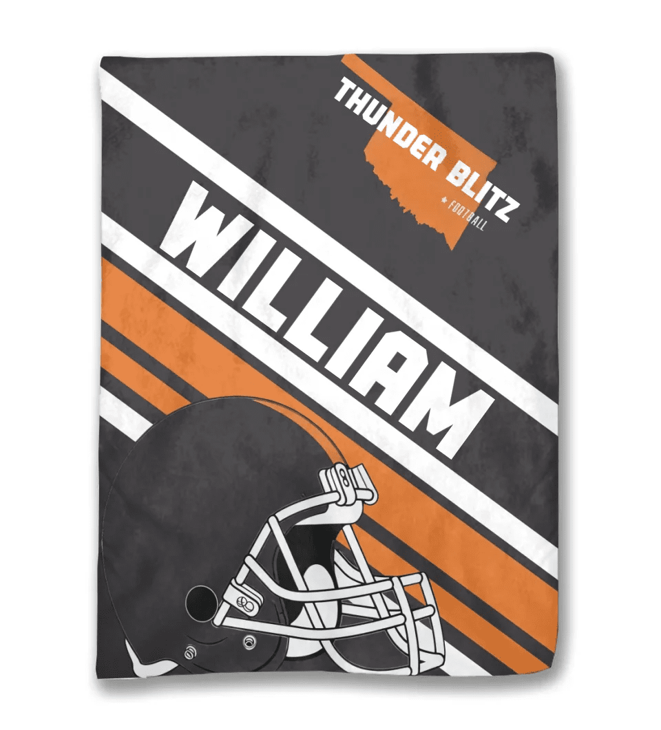 Custom College Football Blanket for Couch Super Soft Flannel Bed Throw Blankets Personalized Sports Fans Gifts with Team Name Number 749962 - DiyGiftly
