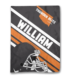 Custom College Football Blanket for Couch Super Soft Flannel Bed Throw Blankets Personalized Sports Fans Gifts with Team Name Number 749962 - DiyGiftly