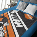 Custom College Football Blanket for Couch Super Soft Flannel Bed Throw Blankets Personalized Sports Fans Gifts with Team Name Number 749962 - DiyGiftly