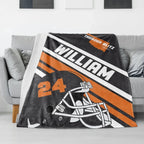 Custom College Football Blanket for Couch Super Soft Flannel Bed Throw Blankets Personalized Sports Fans Gifts with Team Name Number 749962 - DiyGiftly