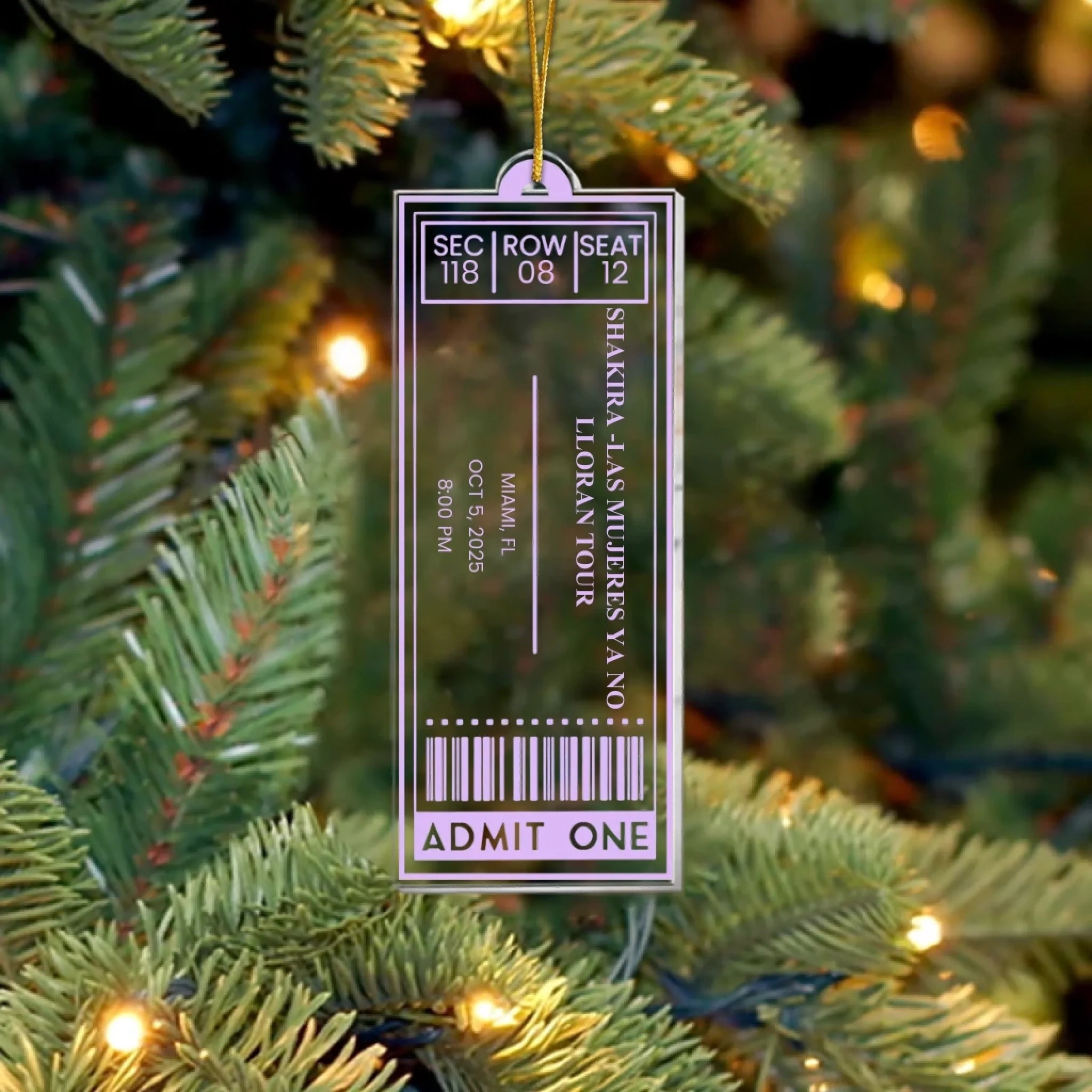 Custom Concert Ticket Acrylic Ornament - Personalized Music Lovers Gifts, Ideal for Daughters, Friends, and Family - Memorable Keepsake for Music Events and Concert Enthusiasts 1058695 - DiyGiftly