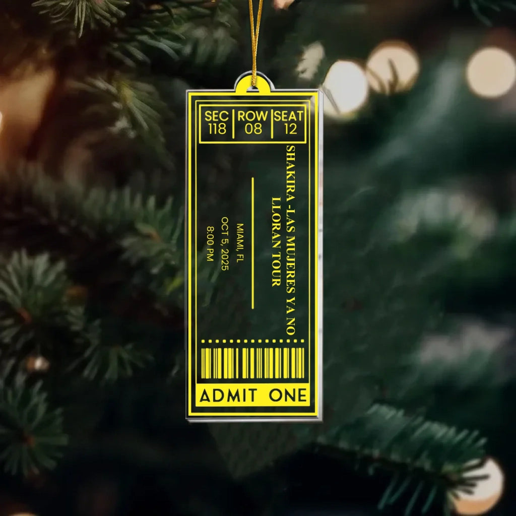 Custom Concert Ticket Acrylic Ornament - Personalized Music Lovers Gifts, Ideal for Daughters, Friends, and Family - Memorable Keepsake for Music Events and Concert Enthusiasts 1058695 - DiyGiftly