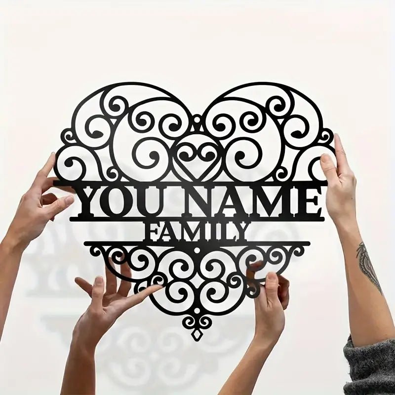 Custom Couple and Last Name Metal Signs – Personalized Family Name Wall Art, Wedding Gift, or Anniversary Home Decor 728741376 - DiyGiftly