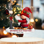 Custom Couple Gnome Acrylic Ornament – “Our Story Continues” Romantic Anniversary & Christmas Gift 1054377 - DiyGiftly