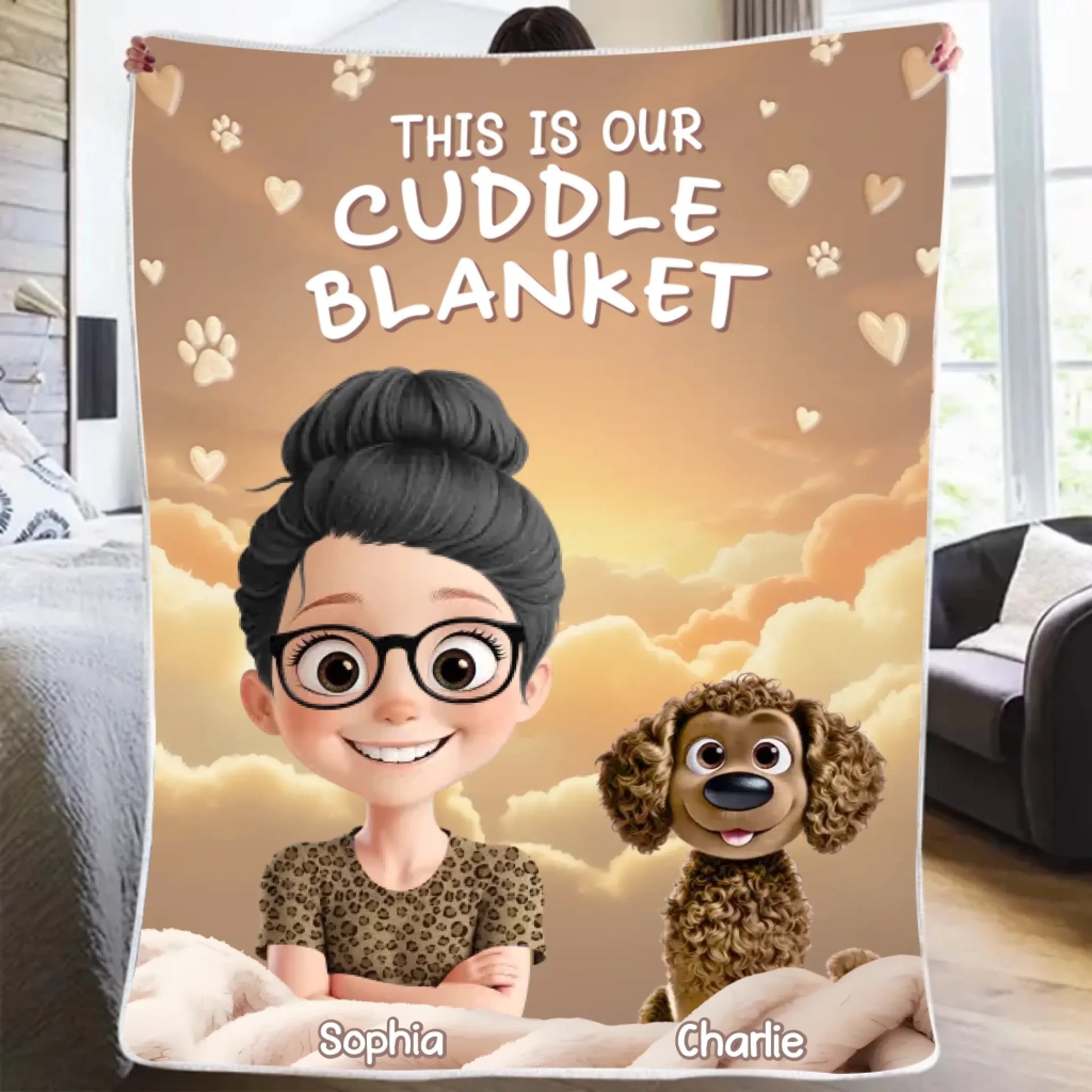 personalized design loss of dog gift blanket comfort gift main view