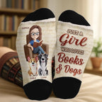 Custom Crew Socks – Personalized Bookish Socks for Book Lovers & Bookworms – Dog Mom & Dog Dad Gifts – Pages With Pawprints Reading Lover Socks 1055459 - 1055460 - DiyGiftly