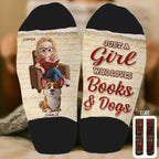 Custom Crew Socks – Personalized Bookish Socks for Book Lovers & Bookworms – Dog Mom & Dog Dad Gifts – Pages With Pawprints Reading Lover Socks 1055459 - 1055460 - DiyGiftly
