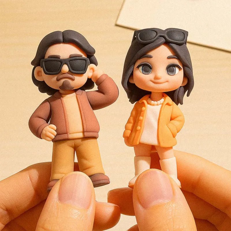 Personalized 3D Couple Figurine Mini Figure personalized display gift Custom Desk Keepsake from Photo