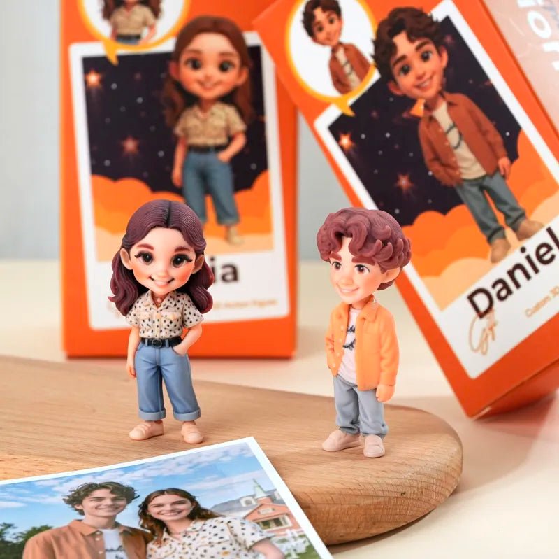 Personalized 3D Couple Figurine anniversary keepsake Custom Desk Keepsake from Photo 1st Year Anniversary Gift