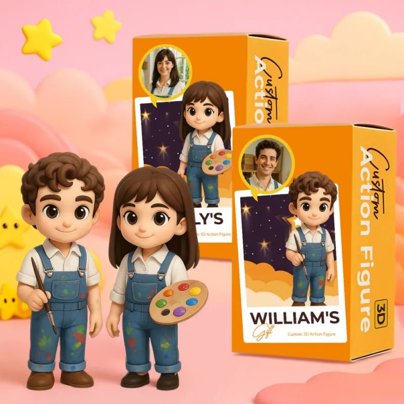 Personalized 3D Couple Figurine Mini Figure desk decor keepsake Custom Desk Keepsake from Photo 1st Year Anniversary Gift
