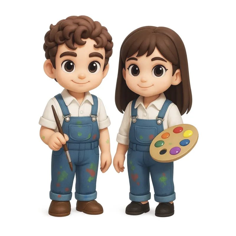 Personalized 3D Couple Figurine Custom Desk Keepsake from Photo 1st Year Anniversary Gift Mini Figure desk decor keepsake