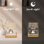 Custom Cute Couple Penguin - LED Acrylic Plaque 748457 - DiyGiftly