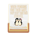 Custom Cute Couple Penguin - LED Acrylic Plaque 748457 - DiyGiftly