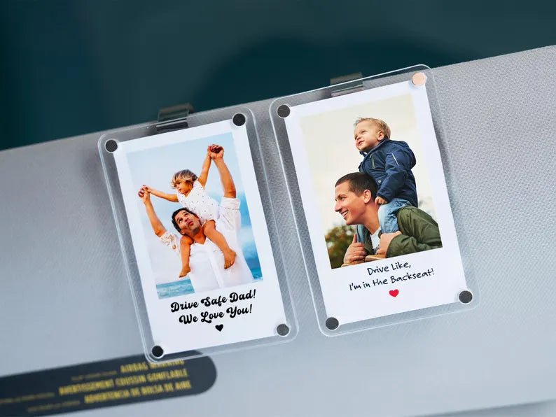 Custom Dad Photo Car Visor Clip, Fathers Day Gift For Dad, Drive Safe Daddy, Father's Day Gift, Gift for Dad from Daughter, Kids 99657984 - DiyGiftly