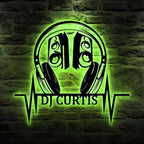 Custom DJ Headphones Metal Wall Decor – Personalized Music Studio LED Wall Art, Turntable and Headphone Metal Sign, Unique Gift for DJs, Musicians, and Music Lovers 90412544 - DiyGiftly