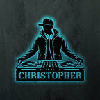 Custom DJ Metal Wall Decor ¨C Personalized Turntable and Headphone Metal Wall Art with LED Light, Music Studio or Home Studio Decoration, Unique Gift for DJs, Musicians, and Music Lovers 01977344 - DiyGiftly