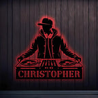 Custom DJ Metal Wall Decor ¨C Personalized Turntable and Headphone Metal Wall Art with LED Light, Music Studio or Home Studio Decoration, Unique Gift for DJs, Musicians, and Music Lovers 01977344 - DiyGiftly