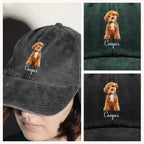 Custom Dog Cat Photo Washed Denim Baseball Cap – Personalized Pet Picture Vintage Dad Hat, Unique Gift for Pet Lovers 98357248 - DiyGiftly