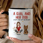 Custom Dog Lover Mug – A Girl, A Man & Their Dogs – Personalized Names & Pets – Heartwarming Family Gift 1051282 - DiyGiftly