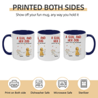 Custom Dog Lover Mug – A Girl, A Man & Their Dogs – Personalized Names & Pets – Heartwarming Family Gift 1051282 - DiyGiftly