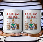Custom Dog Lover Mug – A Girl, A Man & Their Dogs – Personalized Names & Pets – Heartwarming Family Gift 1051282 - DiyGiftly