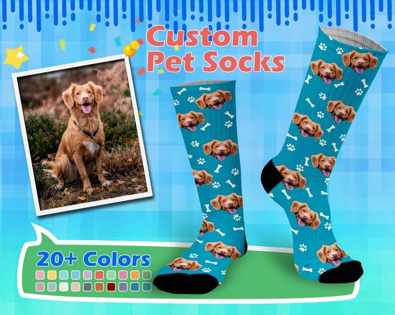 Custom Dog Socks - Put Your Dog on Socks, Dog Lovers, Dog GIft,Funny Dog Socks, Cute Dog Personalized, Funny Dog Socks,Class of 2025 312256 - DiyGiftly