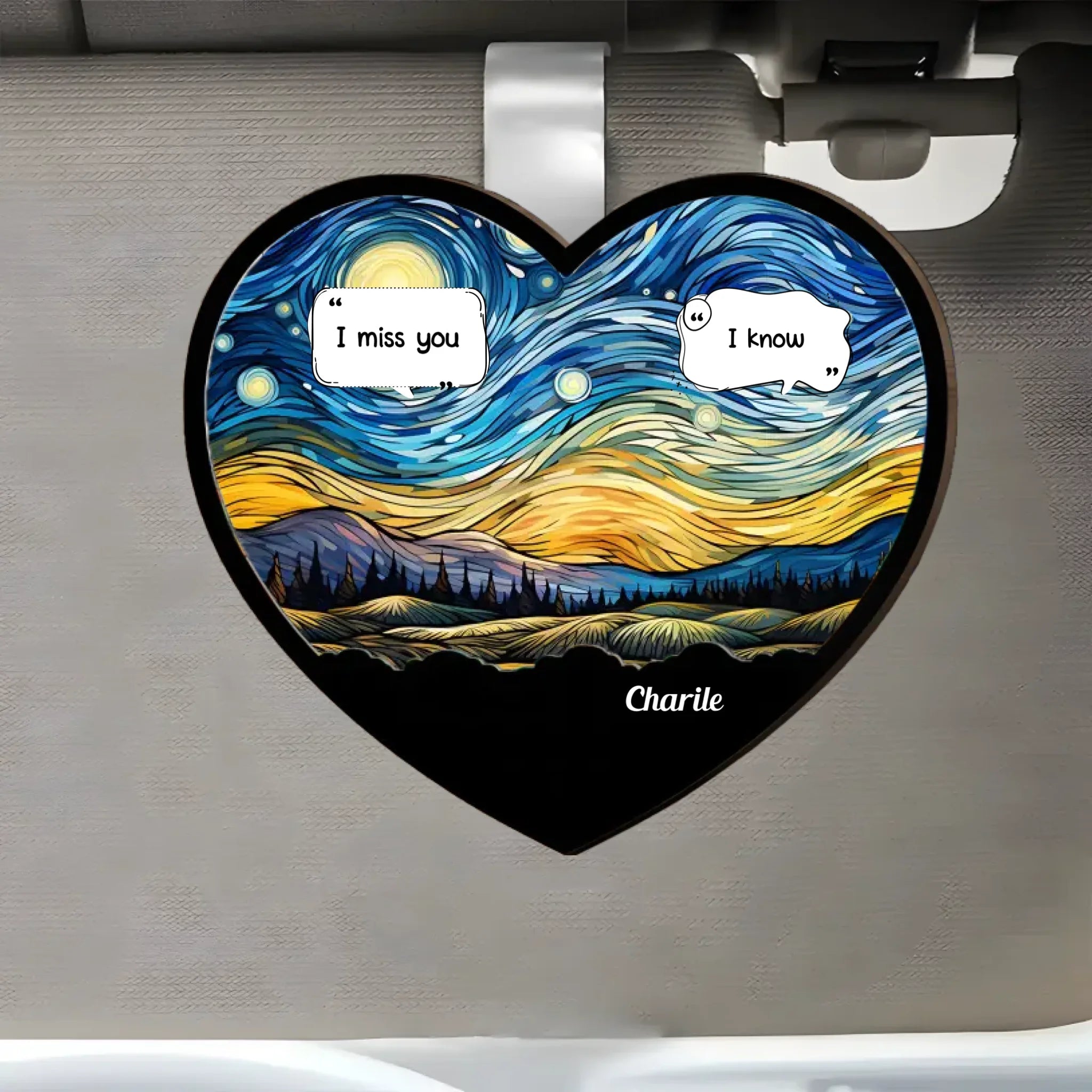 Custom Dog/Cat Memorial - Personalized Wooden Visor Clip for Cars 1070642 - DiyGiftly