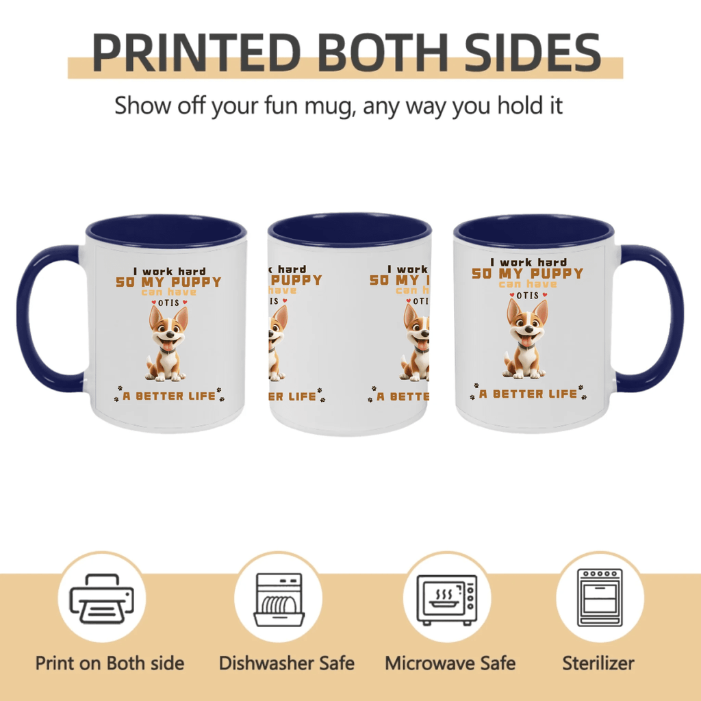 Custom Dogs And Name - White Custom Mugs - Birthday Gift For Dogs Lovers 758909 - DiyGiftly
