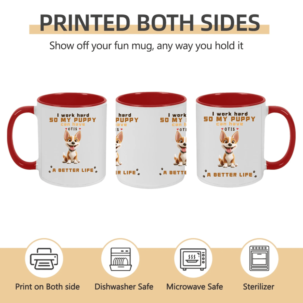 Custom Dogs And Name - White Custom Mugs - Birthday Gift For Dogs Lovers 758909 - DiyGiftly