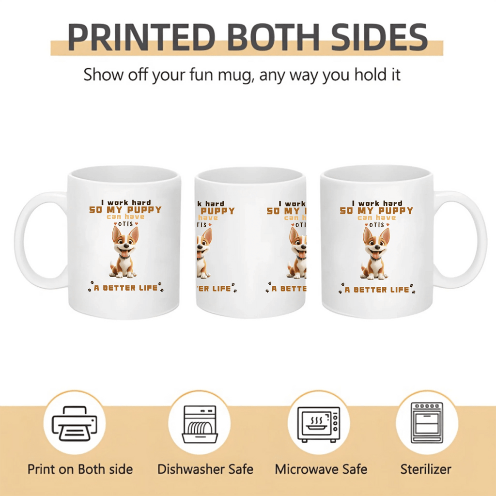 Custom Dogs And Name - White Custom Mugs - Birthday Gift For Dogs Lovers 758909 - DiyGiftly