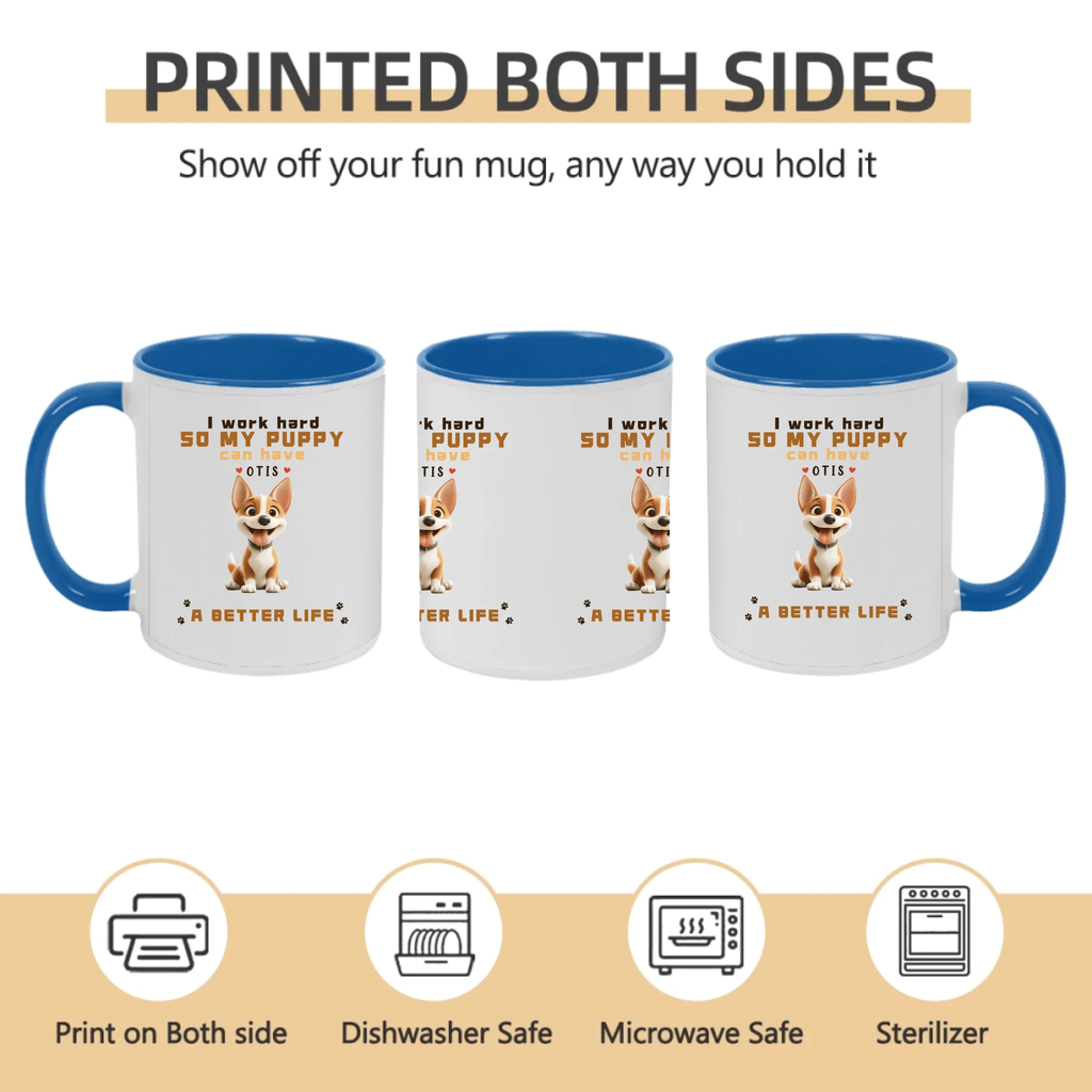 Custom Dogs And Name - White Custom Mugs - Birthday Gift For Dogs Lovers 758909 - DiyGiftly