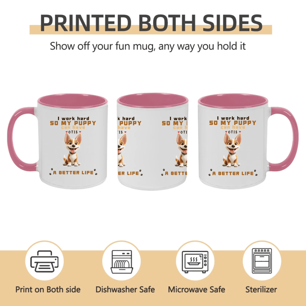 Custom Dogs And Name - White Custom Mugs - Birthday Gift For Dogs Lovers 758909 - DiyGiftly