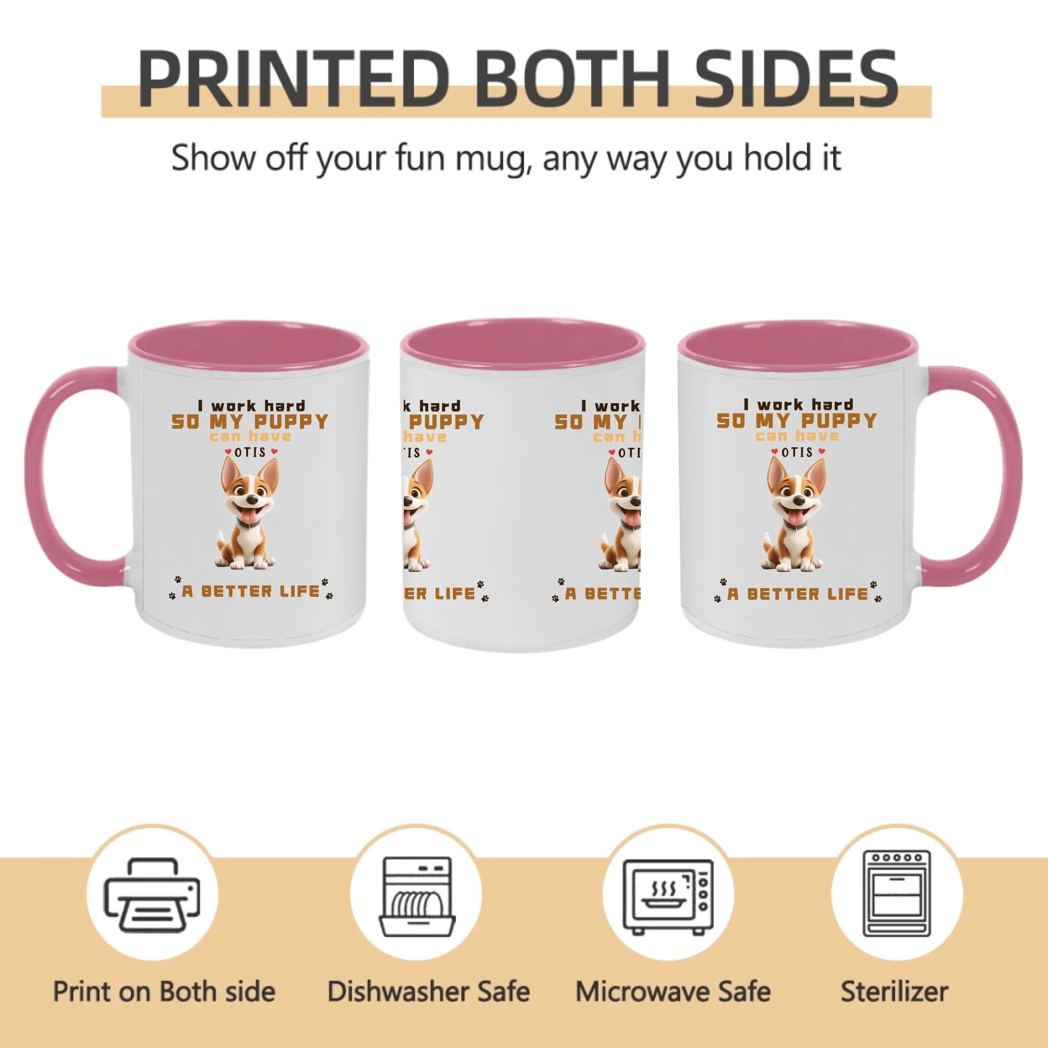 Custom Dogs And Name - White Custom Mugs - Birthday Gift For Dogs Lovers 758909 - DiyGiftly